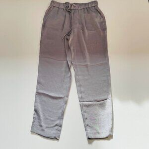 NWT Banana Repubilc Pant Trouser Metallic Satin Soft Pull On Drawstring Small